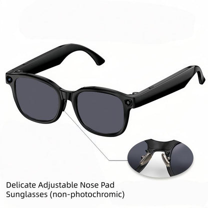 Smart AI Camera Glasses with 8MP Photochromic Lenses ,Button Touch Adjustment for Travel Outdoor Adventures Hands-Free Photography 160+Languages Real-Time Translation Bluetooth Wireless Wearable Video Recording UV Protection ,Valentine'S Day Gifts