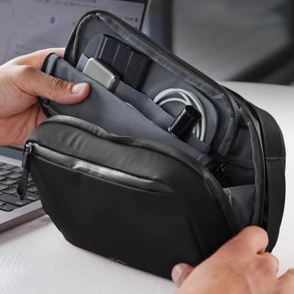 Digital Tech Organizer Pouch with Detachable Inner Double Layer Cable Storage Bag Electronics Organizer for Charger Earphone Pen