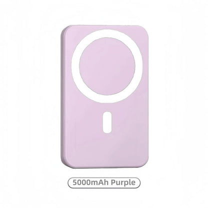 Magnetic Portable Charger 5000Mah, Magsafe-Compatible Wireless Power Bank, USB-C PD 20W Fast Charge, Slim Mini Battery Pack for Iphone 17/16/15/14/13/12, Qi for Android (Ring Included)