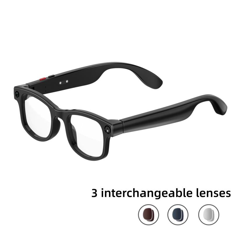 Smart AI Camera Glasses with 8MP Photochromic Lenses ,Button Touch Adjustment for Travel Outdoor Adventures Hands-Free Photography 160+Languages Real-Time Translation Bluetooth Wireless Wearable Video Recording UV Protection ,Valentine'S Day Gifts
