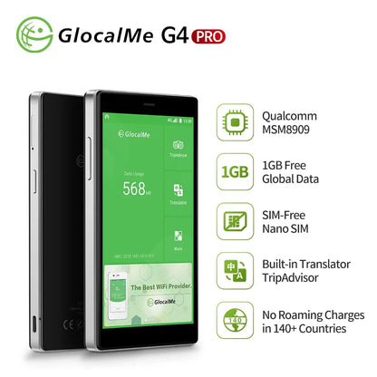 Glocalme G4 Pro Mifi 4G Wifi Routers with Sim Wifi Hotspot Simfree International Pocket Wifi and Voice Translator for Travel