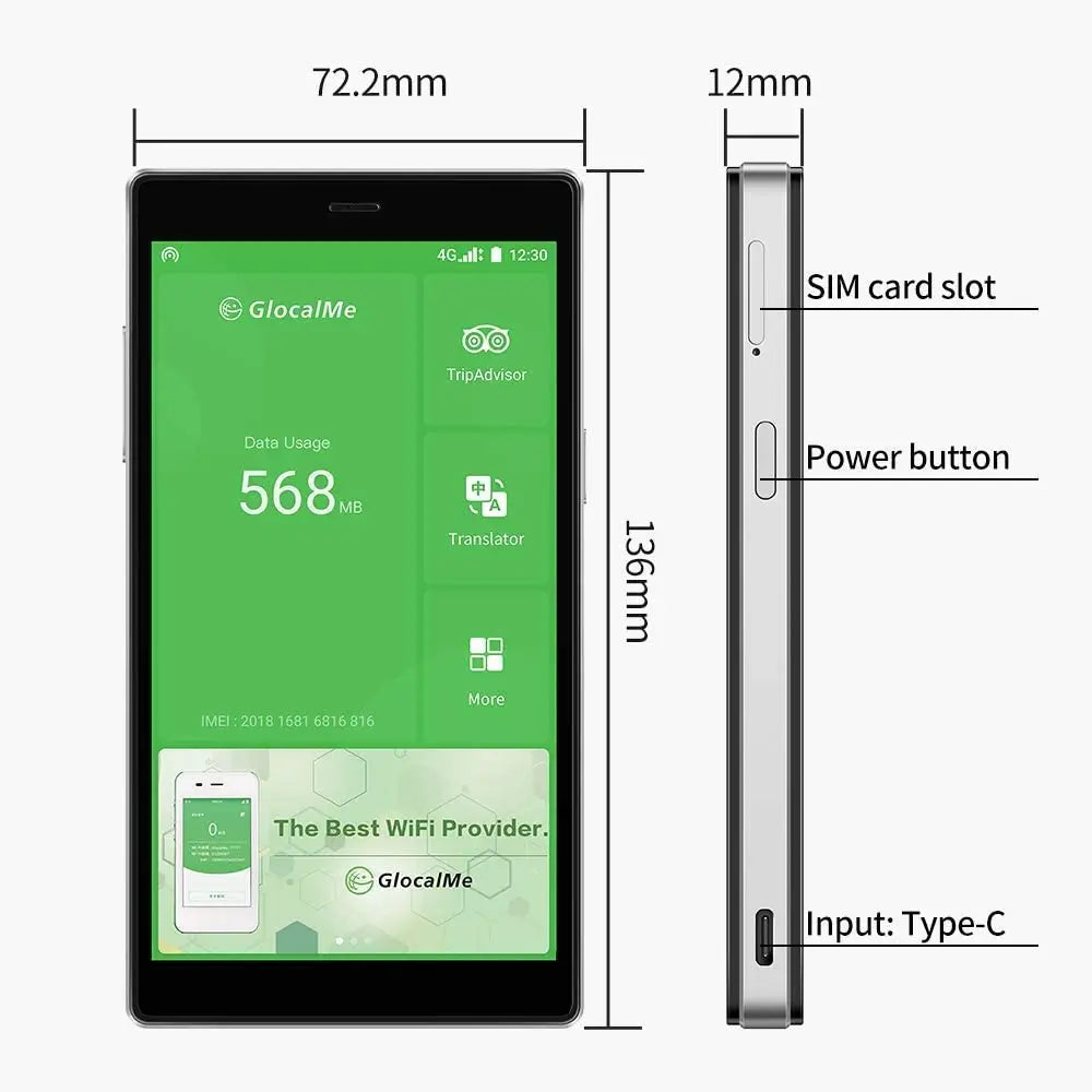 Glocalme G4 Pro Mifi 4G Wifi Routers with Sim Wifi Hotspot Simfree International Pocket Wifi and Voice Translator for Travel
