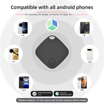 Smart Bluetooth GPS Tracker Tag with Anti-Lost Reminder Android IOS App Compatible Car Key Pet Finder Rated Locator
