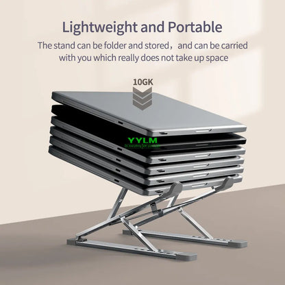 YYLM N8 Laptop Stand Aluminum for Macbook Adjustable Portable More Stabe Laptop Stand Cooling Stand Foldable Notebook Holder
