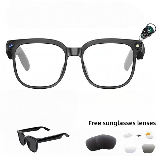 Smart AI Camera Glasses with 8MP Photochromic Lenses ,Button Touch Adjustment for Travel Outdoor Adventures Hands-Free Photography 160+Languages Real-Time Translation Bluetooth Wireless Wearable Video Recording UV Protection ,Valentine'S Day Gifts